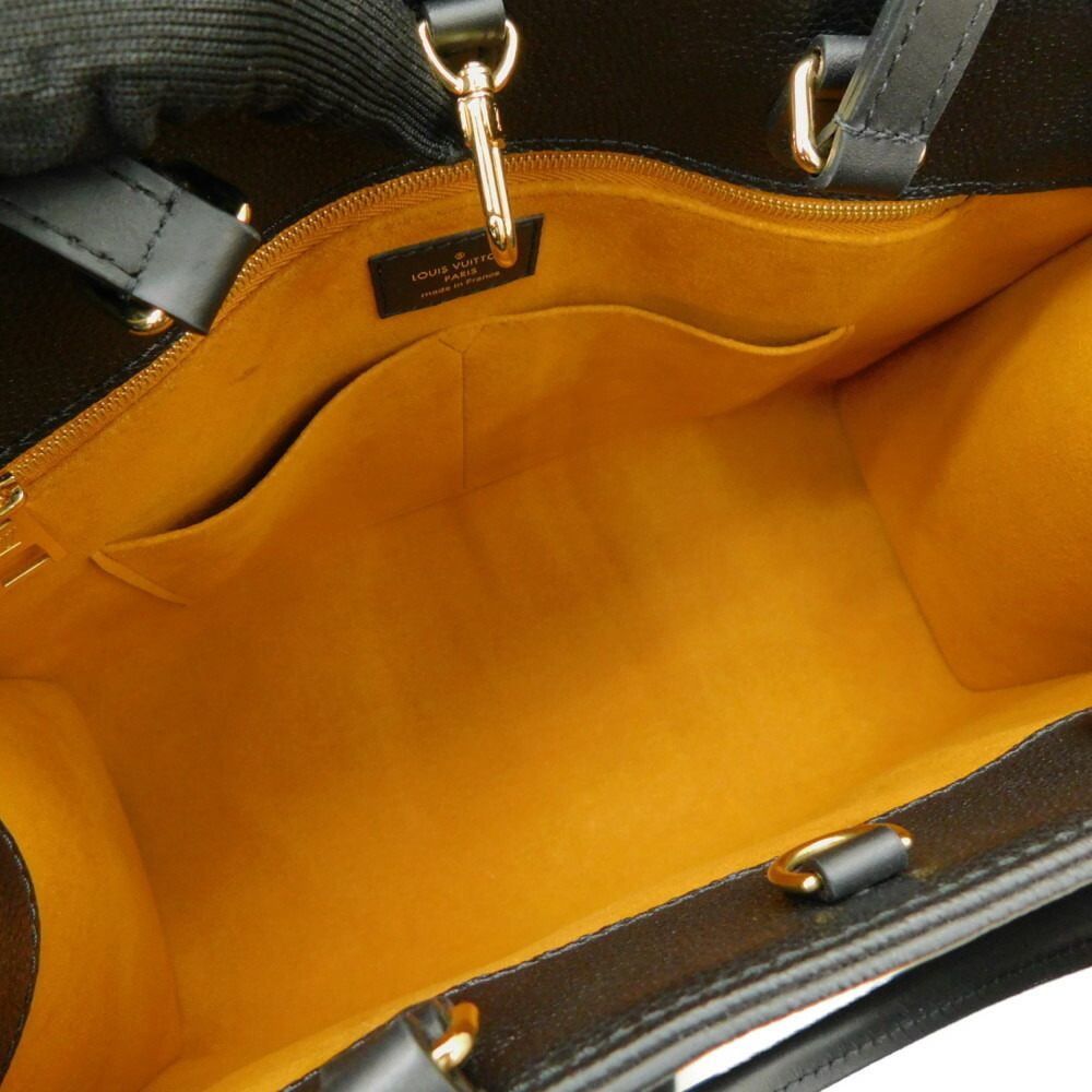 LOUIS VUITTON On the Go Tote Bag Black Noir Monogram Empreinte Leather Embossed - Picture 4 of 7